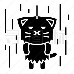 淋雨的小猫图标