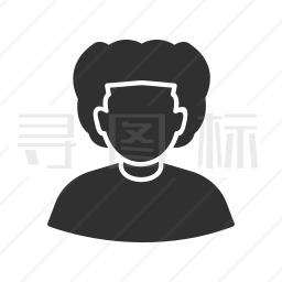 卷发女人图标