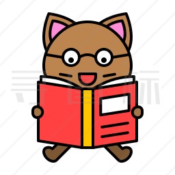 看书的小猫图标