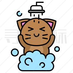 洗澡的小猫图标