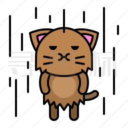 淋雨的小猫图标