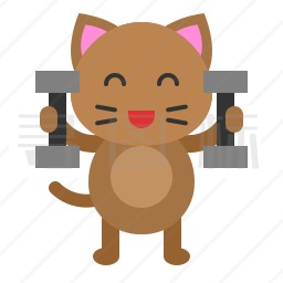 健身的猫咪图标