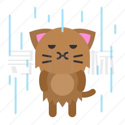 淋雨的小猫图标