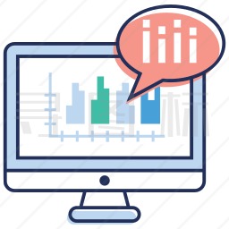 电脑信息图表图标