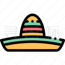 墨西哥帽子图标