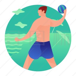 沙滩排球图标