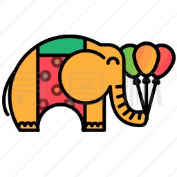 大象表演图标