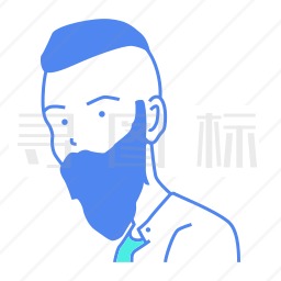 长胡子男人图标