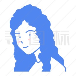 卷发女人图标