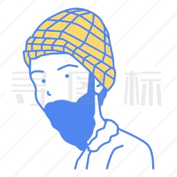 长胡子男人图标