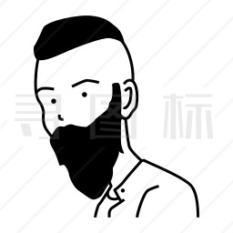 长胡子男人图标