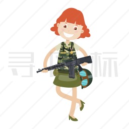 拿着枪支的士兵图标