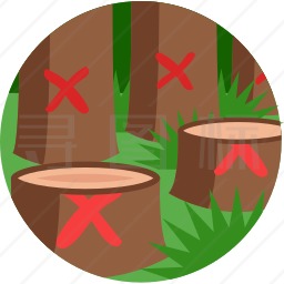 森林砍伐图标