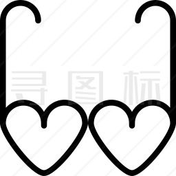 心形眼镜图标