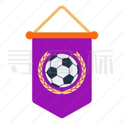 足球竞赛旗帜图标