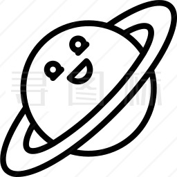 土星简笔画立体图片