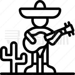 墨西哥流浪乐队艺人图标
