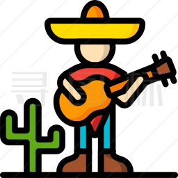 墨西哥流浪乐队艺人图标