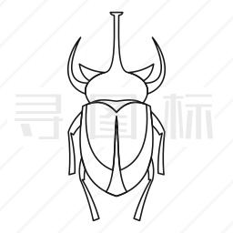 独角仙简笔画步骤甲虫图片