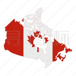 加拿大地图图标