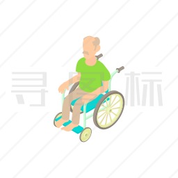 轮椅上的人图标