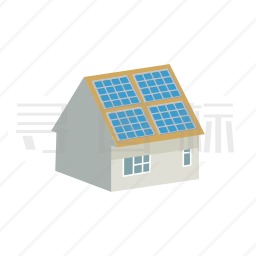 太阳能房子图标