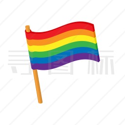 彩虹旗帜图标