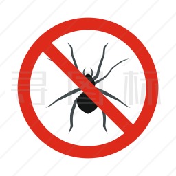 禁止蜘蛛图标