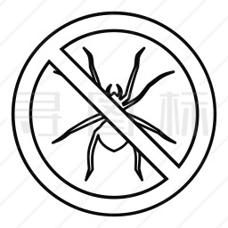 禁止蜘蛛图标