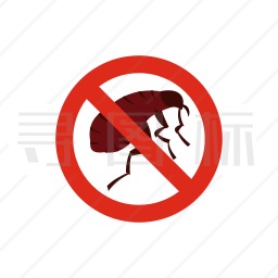 禁止跳蚤图标