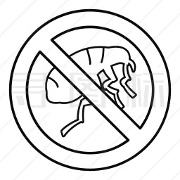 禁止跳蚤图标