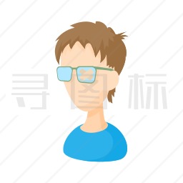 戴眼镜的男人图标