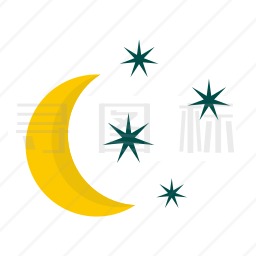 月亮与星星图标