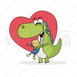 陷入爱情的恐龙图标