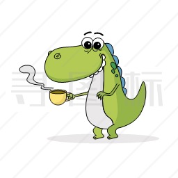 喝茶的恐龙图标