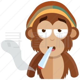 抽烟的猴子图标