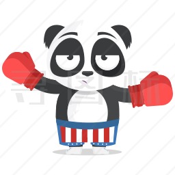 拳击手熊猫图标