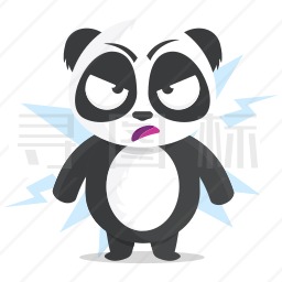 生气的熊猫图标