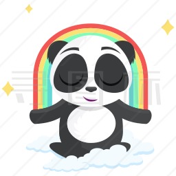 练瑜伽的熊猫图标