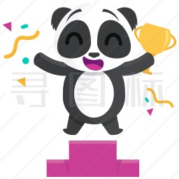 胜利的熊猫图标