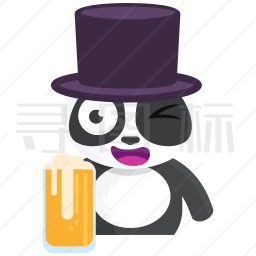 喝酒的熊猫图标