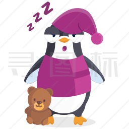 疲倦的企鹅图标