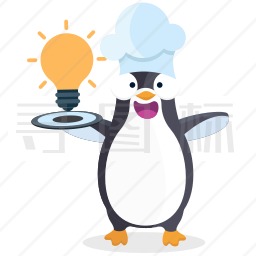 烹饪的企鹅图标