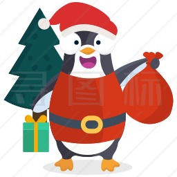 送礼物的企鹅图标