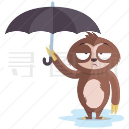 淋雨的树懒图标