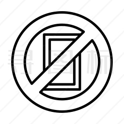 禁止电话标志图标