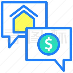 房屋买卖沟通图标