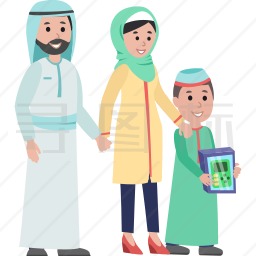 穆斯林家庭图标