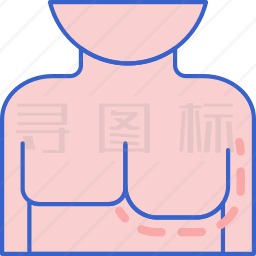 男性乳房发育症图标