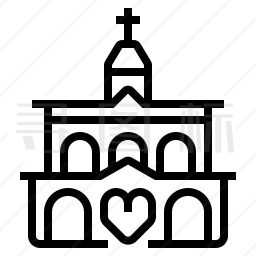 婚礼教堂图标